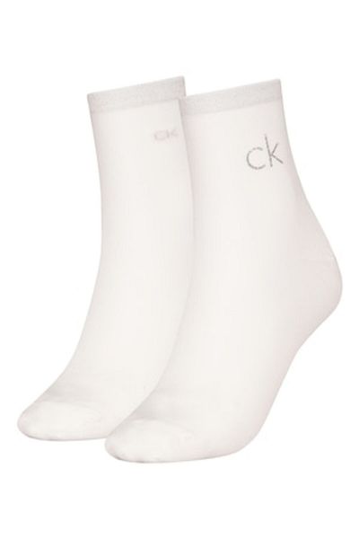Calvin Klein , Set de sosete scurte cu logo - 2 perechi, Alb murdar, 39-42