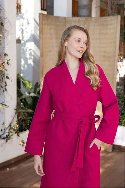 embays collection Pike Bathrobe, Morning Robe, Waffle Pike Bathrobe, Unisex Pike Bathrobe, Turkish Bath Sauna Bathrobe