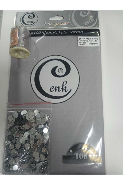 Cenk Düz Yazma Altınbaşak İp Pul Seti No:118 Gümüş Gri