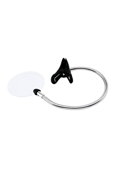Generic Large flexible spring-loaded magnifying glass, foldable and adjustable, firmly attaches to any table