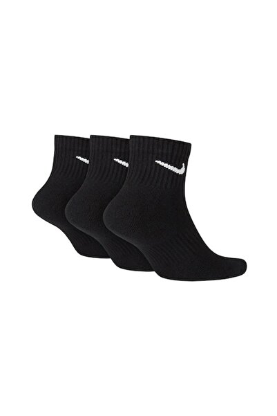 Nike Everyday Cush Training Socks - Set of 3 pairs, Black/White, L