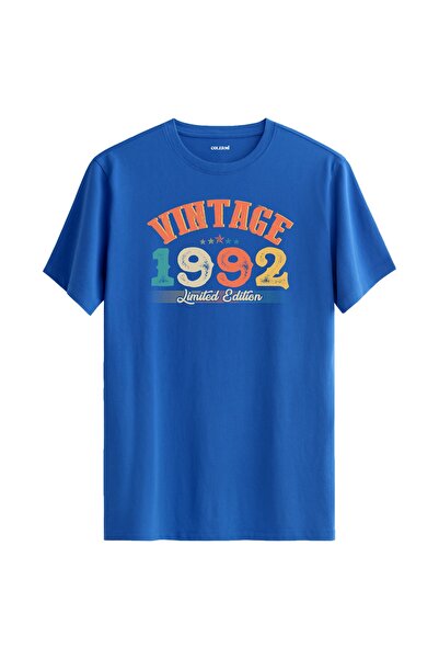 Colermi تي شيرت Echo Vintage لعام 1992 هدية عيد ميلاد برقبة دائرية للجنسين تي...