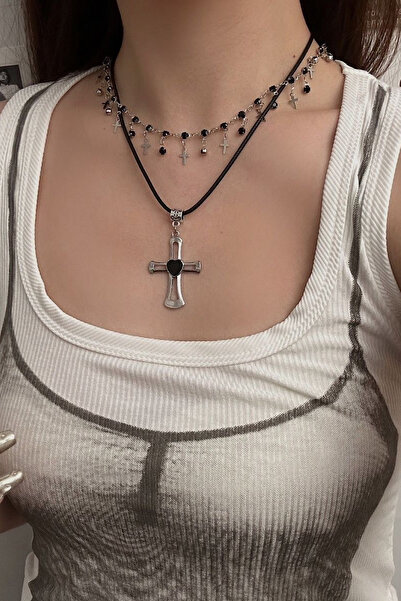 Giraffe Kolye Gothic Fairy Otantik Gotik Punk Emo Haç Kolye Takı