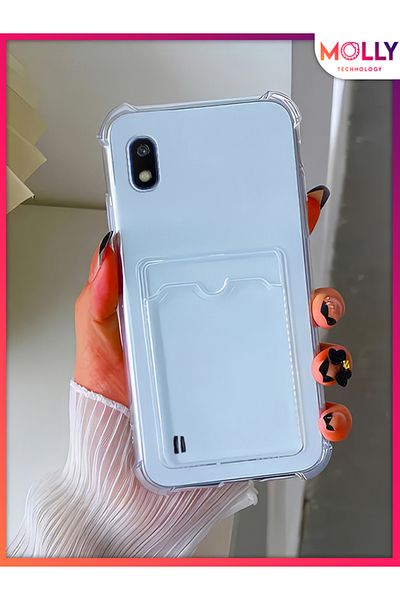 Molly Transparent Silicone Case with Card Pocket for Samsung Galaxy A10