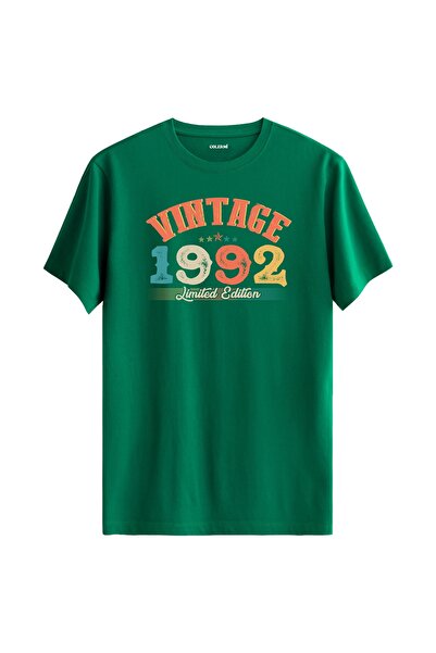 Colermi تي شيرت Echo Vintage لعام 1992 هدية عيد ميلاد برقبة دائرية للجنسين تي...