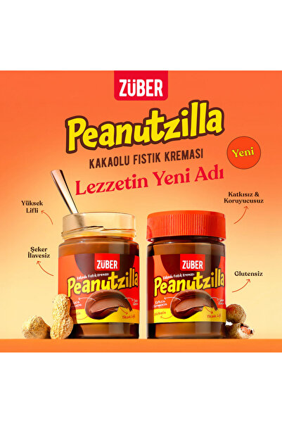 Züber Peanutzilla Kakaolu Fıstık Kreması 315 G