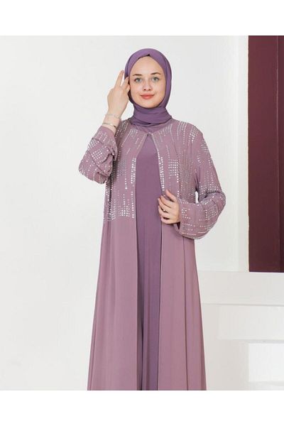 Tebrikler tekstil New Season Women's Kaftan Long Stylish and Comfortable Cut Suitable for Special Occasions Model M2035