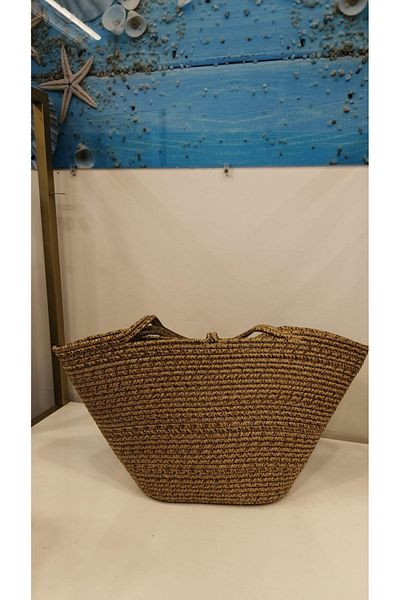 RBY Handmade Knitted Shoulder Bag & Beach Bag Kaverengi