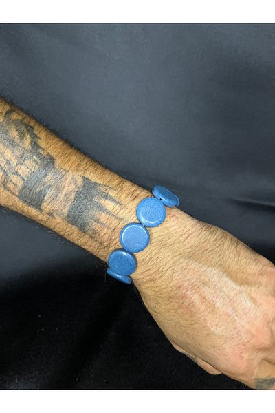 Mos Tespih Blue Ceyt Stone Natural Stone Bracelet
