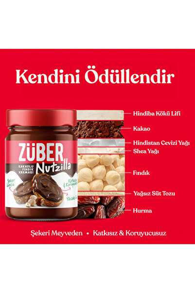 Züber Nutzilla Kakaolu Fındık Kreması 315 Gr