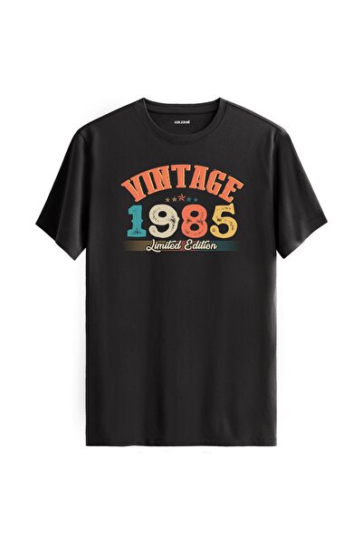 Colermi 1985 Echo Vintage T-Shirt Birthday Gift Crew Neck Unisex Vintage Tshirt