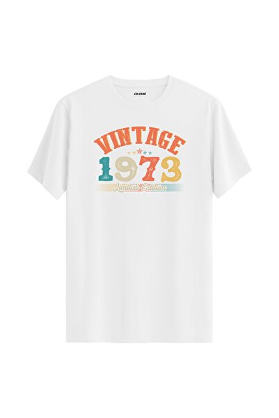 Colermi تي شيرت Echo Vintage لعام 1973 هدية عيد ميلاد برقبة دائرية للجنسين تي...