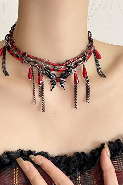 Giraffe Kolye Gothic Fairy Otantik Gotik Punk Emo Haç Kolye Takı