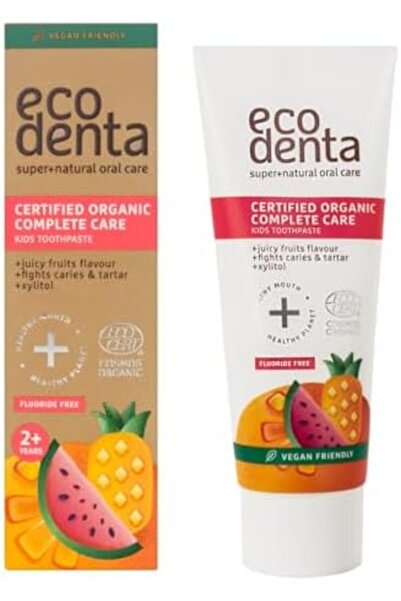 Ecodenta معجون أسنان للأطفال خالي من الفلورايد من - طبيعي للأطفال مع مستخلص ف...