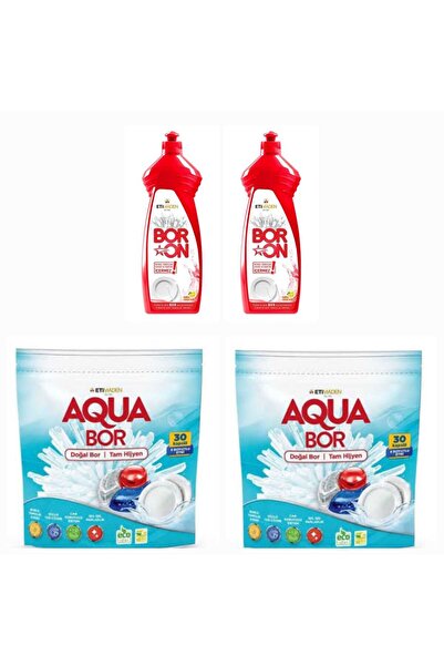 Boron Natural Mineral 2 Packages of Dishwasher Tablets 30*2 Capsules + 2 Hand Dishwashers