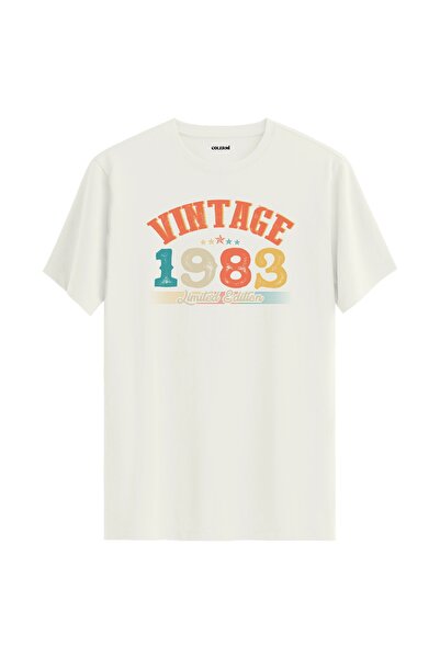 Colermi تي شيرت Echo Vintage لعام 1983 هدية عيد ميلاد برقبة دائرية للجنسين تي...