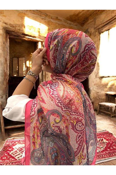 Baştacı Cotton Ethnic 0361 Pink Shal