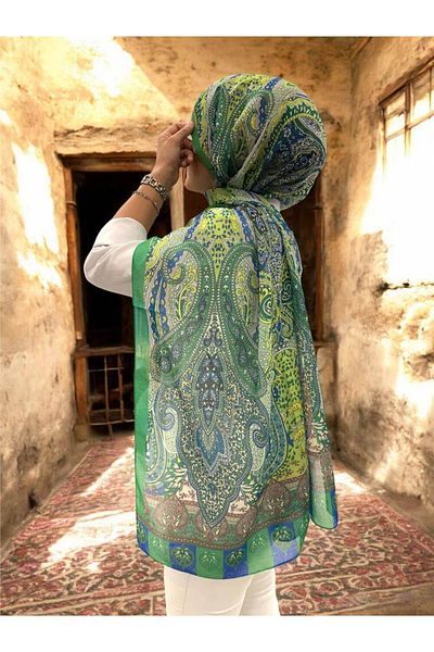 Baştacı Cotton Ethnic 0361 Grass Green