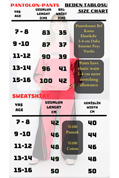 Asortik Kids Girl's 100% Cotton Oversize 2-Thread Garnished Bottom & Top Tracksuit Set-106