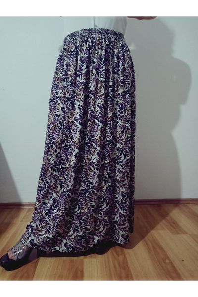 hoaryage 100% Cotton Elastic Waist Patterned Combed Cotton Fabric Maxi Size Mother Skirt, Prayer Skirt Size 38 100 kg