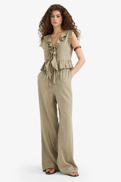 DeFacto New Season Wide Leg Double Pocket Regular Waist Standard Length Trousers