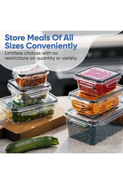 OEM Set of 24 containers, for food, 4x2.2, 6x1,6x0.55, 4x0.32,4x0.14 liters, BPA free