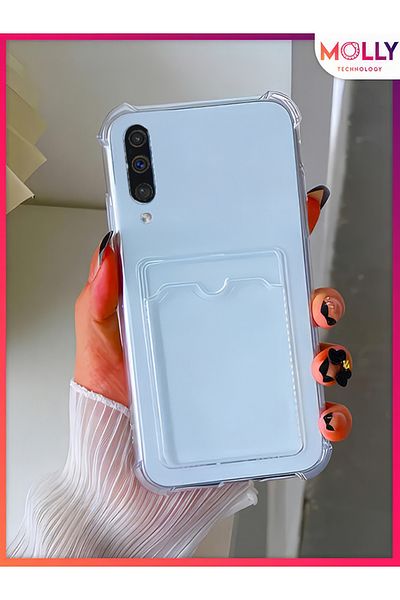 Molly Transparent Silicone Case with Card Pocket for Samsung Galaxy A30S