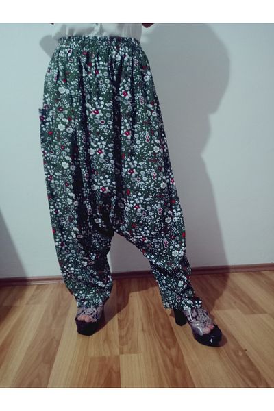 hoaryage Viscose Press Fabric Floral Patterned Shalwar with Pockets 100% Cotton 38 Size up to 100 kg