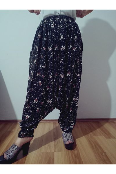 hoaryage Viscose Press Fabric Floral Patterned Shalwar with Pockets 100% Cotton 36-50Size