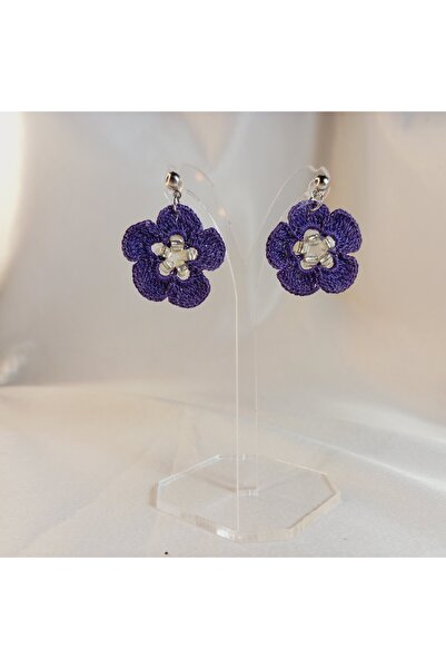 Crystal Atelier Handmade Knitted Flower Earrings–Summer, Lightweight, Colorful, Bohemian Style, Casual and Special Occasion Accessory