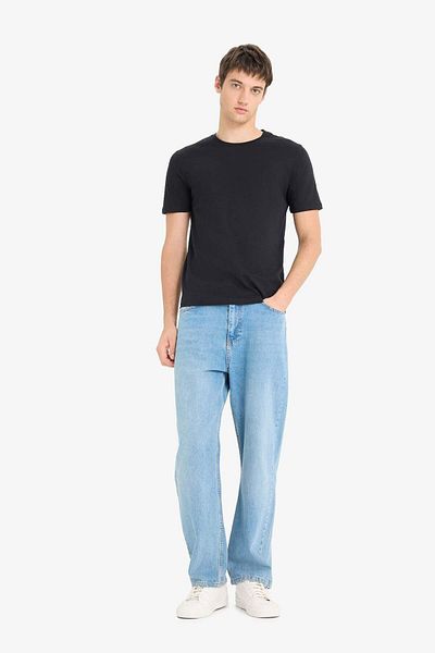 DeFacto Regular Fit Crew Neck Basic Plain Short Sleeve T-Shirt M7666Az25Sm