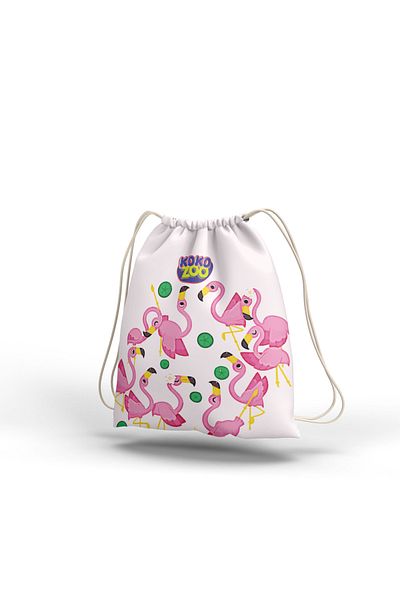 Kokopatik Kokozoo Lady Flamingo Drawstring / Drawstring Bag
