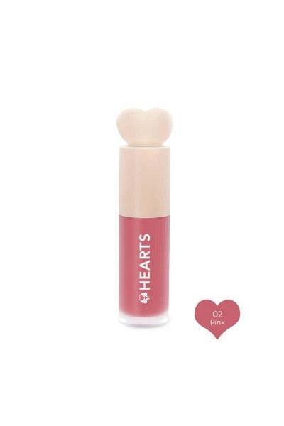 Hearts Liquid Blush Natural Color and Light Touch - 02 Pink
