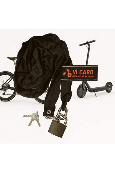 Vi Caro 6 mm Thickness 1.20 Meters Length Bicycle Lock E Scooter Lock Multi-Purpose Chain Lock 120cm