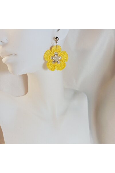 Crystal Atelier Trend Handmade Knitted Flower Earrings–Gift, Vintage, Minimal, Colorful, Bohemian Summer Style, Festival, Boho