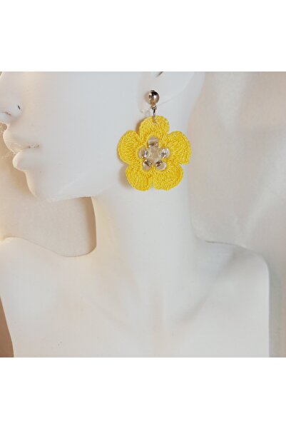 Crystal Atelier Trend Handmade Knitted Flower Earrings–Gift, Vintage, Minimal, Colorful, Bohemian Summer Style, Festival, Boho