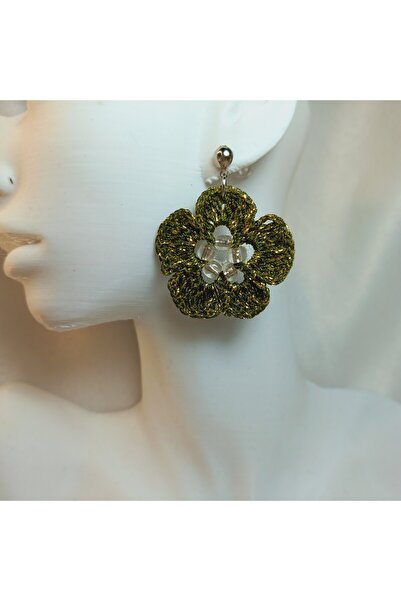 Crystal Atelier Colorful Hand Knitted Flower Earrings–Lightweight, Stylish, Summer, Casual Combination and Gift Option, Holiday Earrings