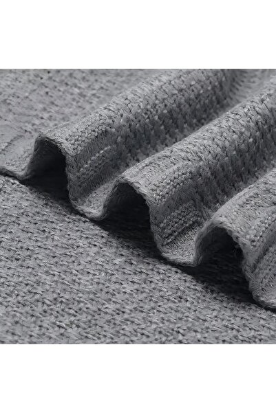 Generic Pure Color Knitted Baby Blanket Windproof Warm Soft Skin-friendly Mother's Embrace