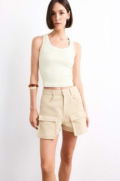 DeFacto Jean Shorts with Pockets G0466Ax25Sm