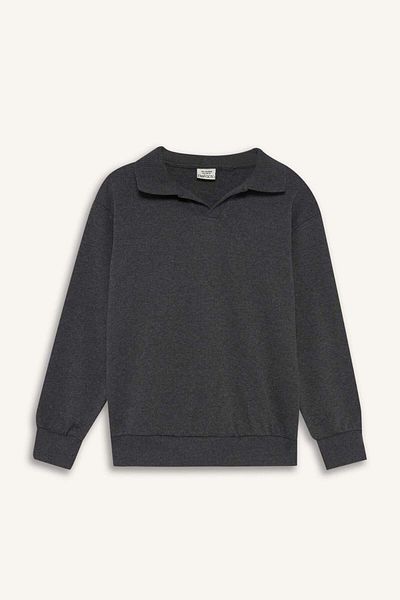 DeFacto Boy's New Regular Fit Apaş Collar Sweatshirt F3940A825Au