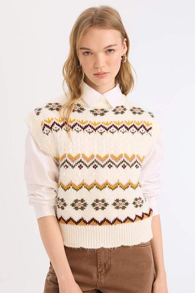 DeFacto Coool Oversize Wide Fit Half Turtleneck Sweater Sweater E2004Ax24Cw