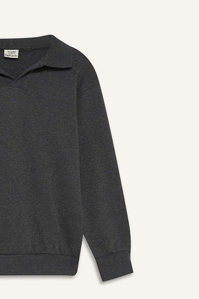 DeFacto Boy's New Regular Fit Apaş Collar Sweatshirt F3940A825Au