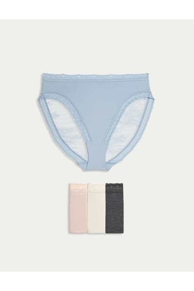 Marks & Spencer 4'lü Dantel Detaylı High Leg Külot Seti