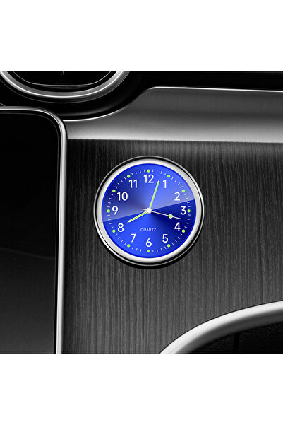 Choice1 Blue 1pc Glow Decorative Clk Car Clk Mini Quartz Analog Car Dashboard...