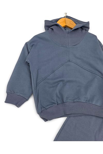 Ege Bebek Boys' Seasonal Hooded 2-3-4-5-6 Years Old 2 Thread Bottom Top Tracksuit Set