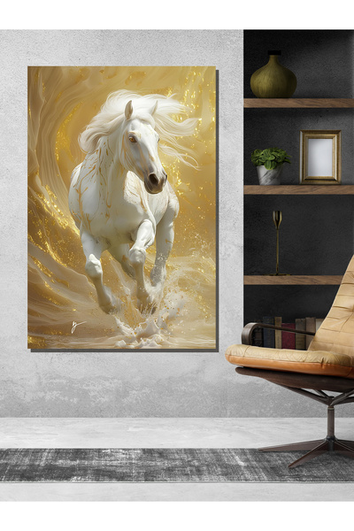 ESLEM AT BASKILI KANVAS TABLO