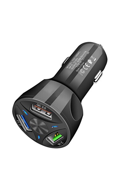 Choice 3 منافذ يو إس بي أسود، 4 منافذ يو إس بي، شاحن سيارة سريع الشحن بتقنية ...