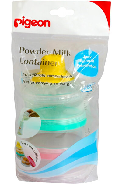 Pigeon Milk Powder Container, 3 Compartments, Lightweight, Bpa Free