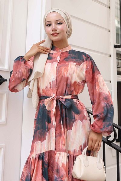 benguen Patterned Hijab Dress Tile 580