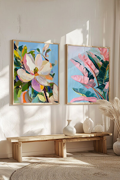 STARYUNA Set de pictură dublă cu efect de pictură în ulei, cu cadru din lemn,...